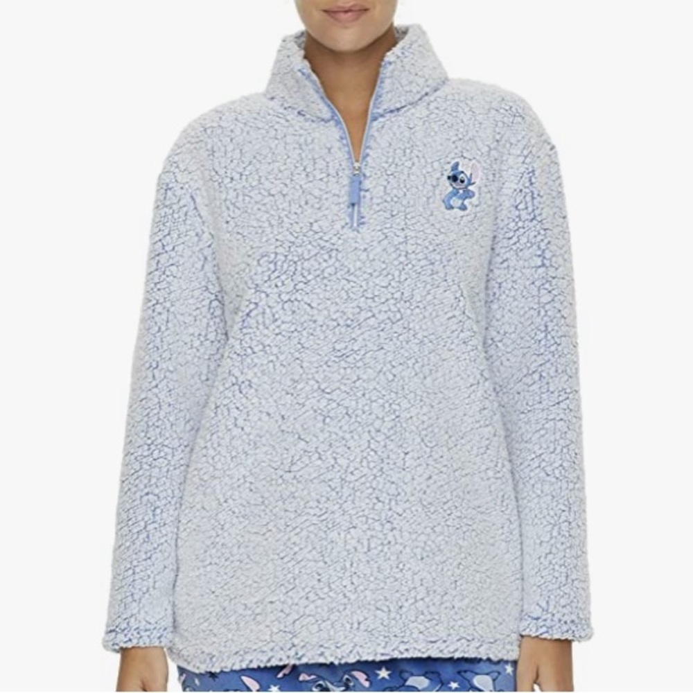 COPY - MOVING SALE!! 🌟 Disney Lilo & Stitch Half-Zip Faux Sherpa